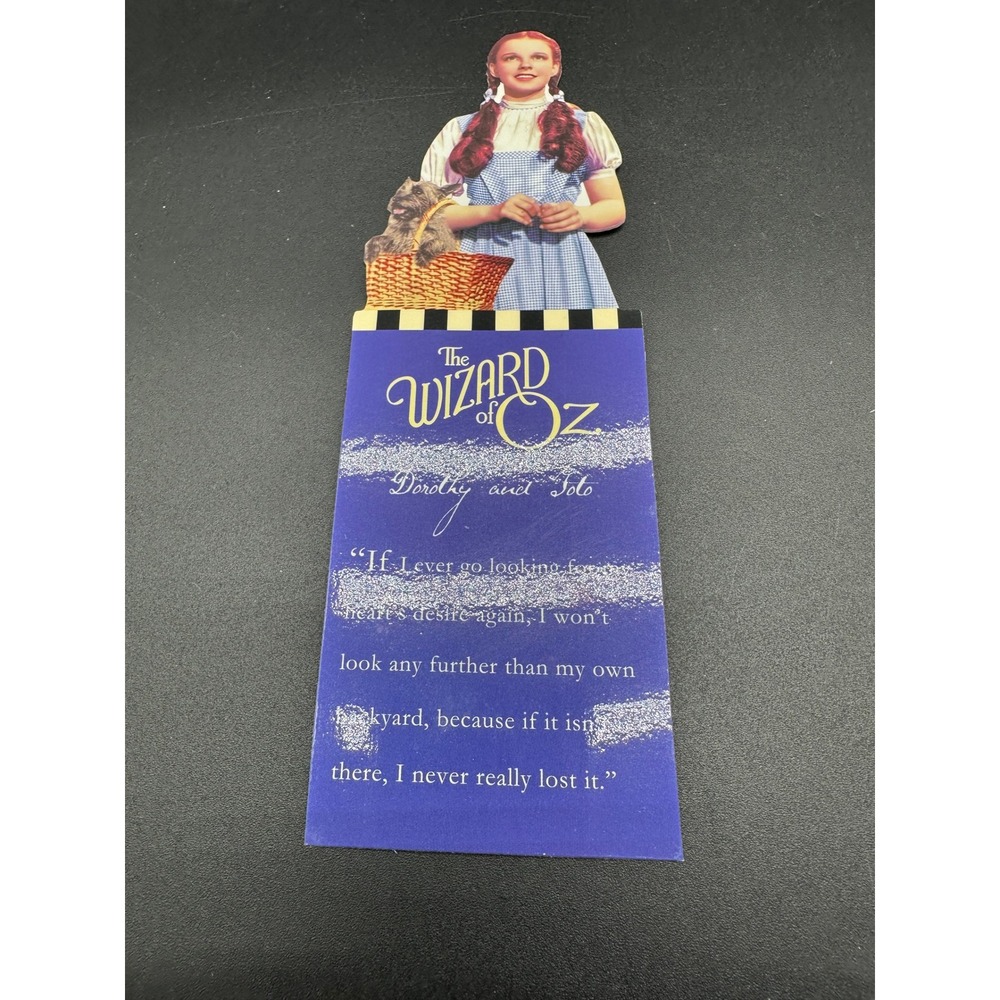 Wizard Of Oz Bookmark Dorothy Toto‎ Quote Collectible Movie Gift Book Lover